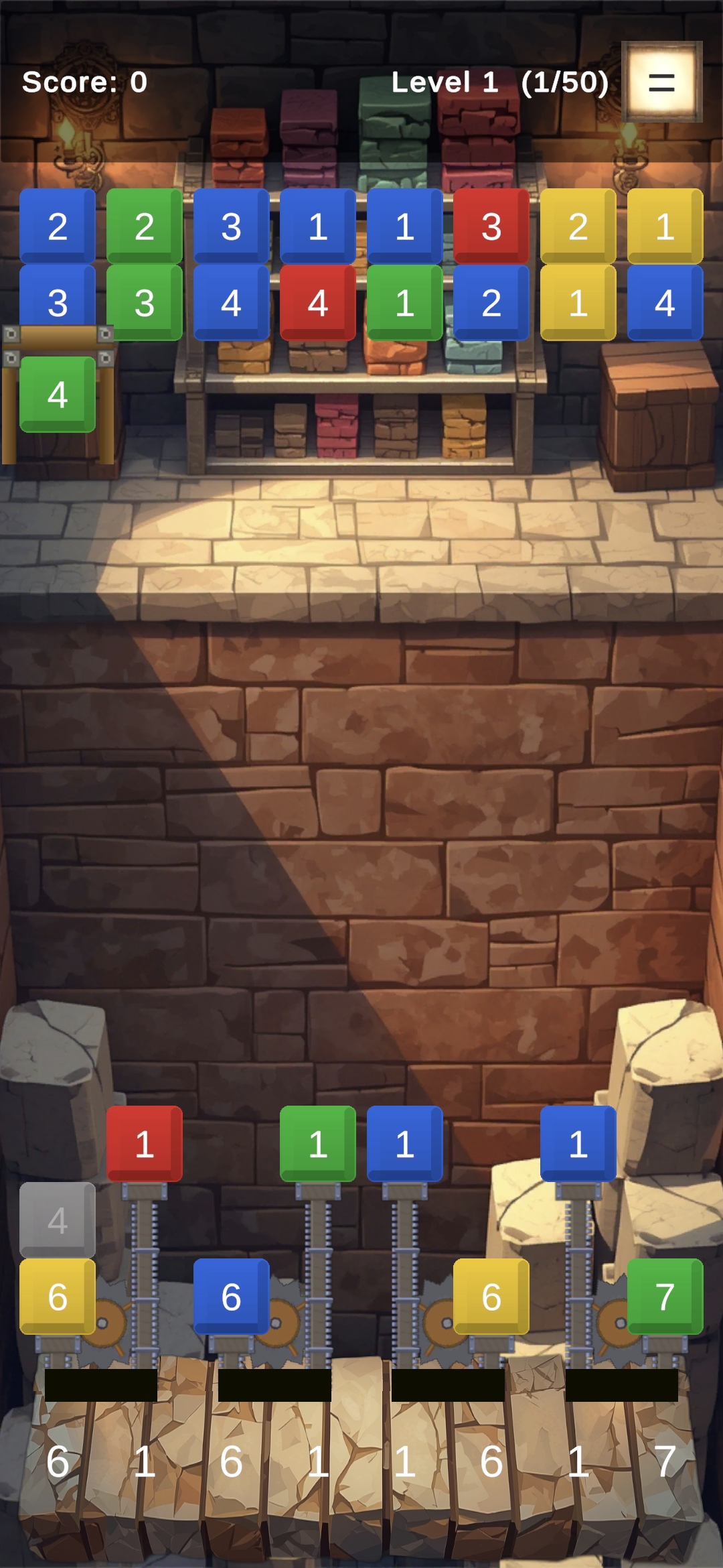 Tiltfall – Spielfeld / Game board